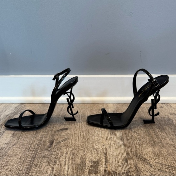 Saint Laurent Opyum Black Sculptural Heels NEW - Picture 6 of 9